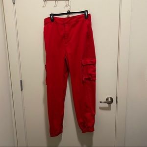 forever21 red cargo pants